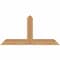 Ekena Millwork Portland Timber Gable Bracket, Western Red Cedar, 36"W x 18"H x 1 1/2"D x 3 1/2"F, 12/12 Pitch GBW036X18X0204POR00SWR - alternate 1